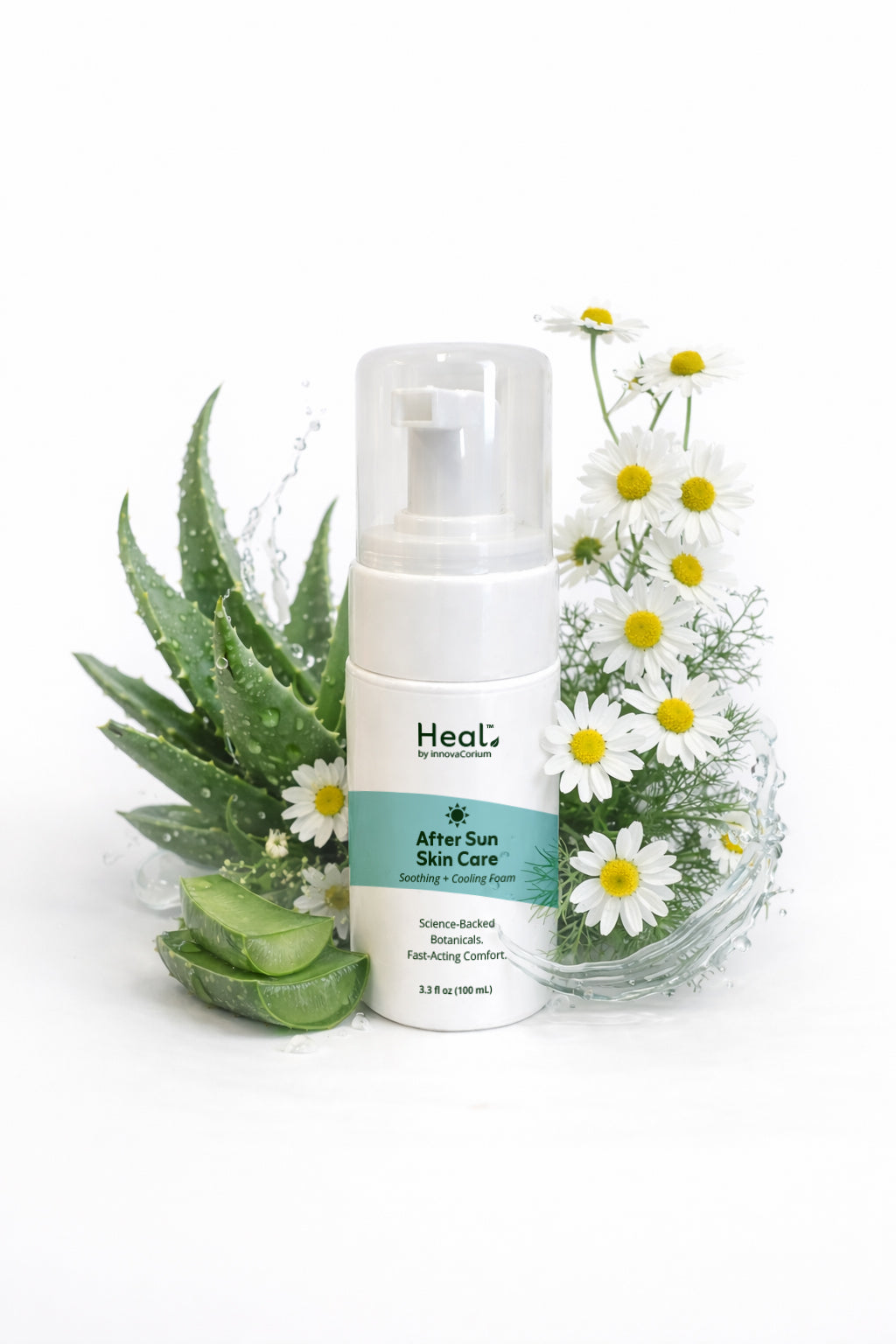 bottle with aloe and chamomile